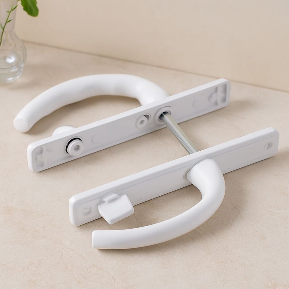 PVC Kilitli Banyo/WC Kapı Kolu Beyaz