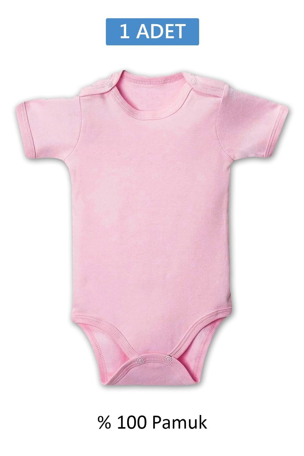Pembe Yarım Kol Body Zıbın 2-7 YAŞ Çocuklar İçin (1 ADET) Alttan Çıtçıtlı Özel Gereksinimli