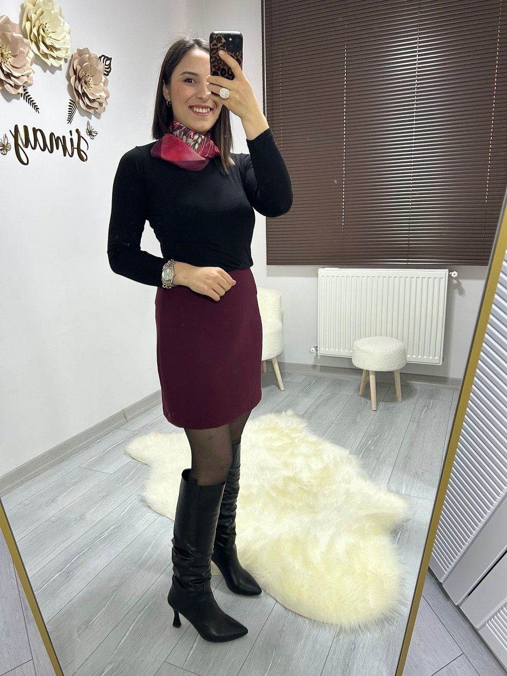 lamineli bordo etek