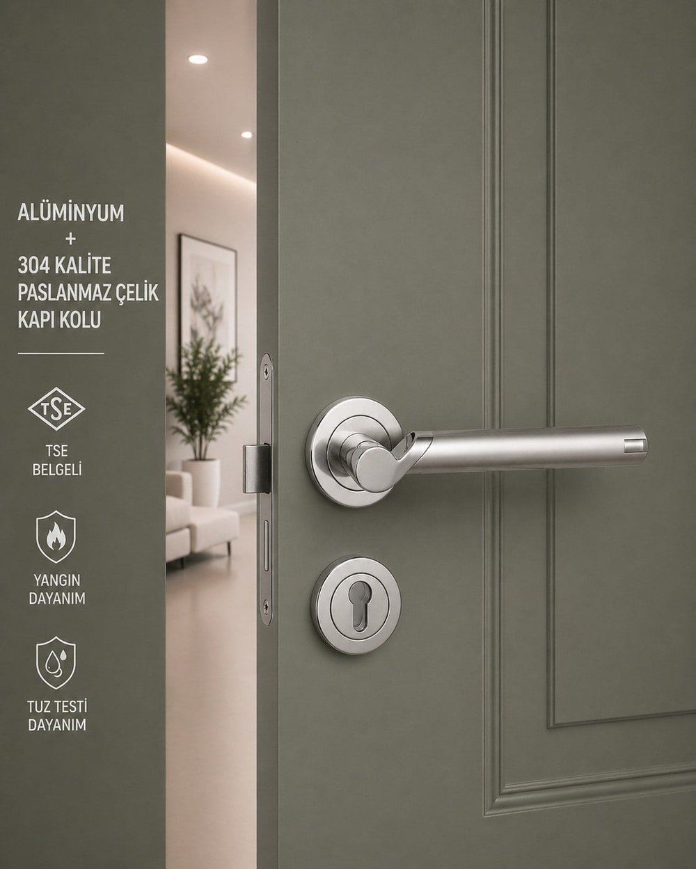 1003 Paslanmaz Çelik Kapı Kolu