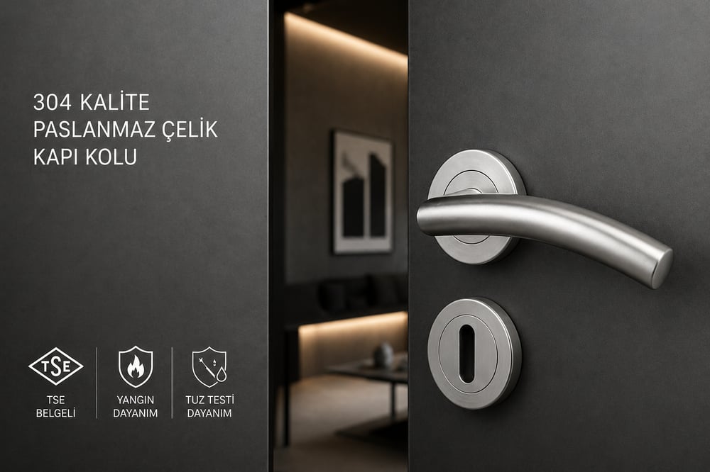 101E Paslanmaz Çelik Kapı Kolu