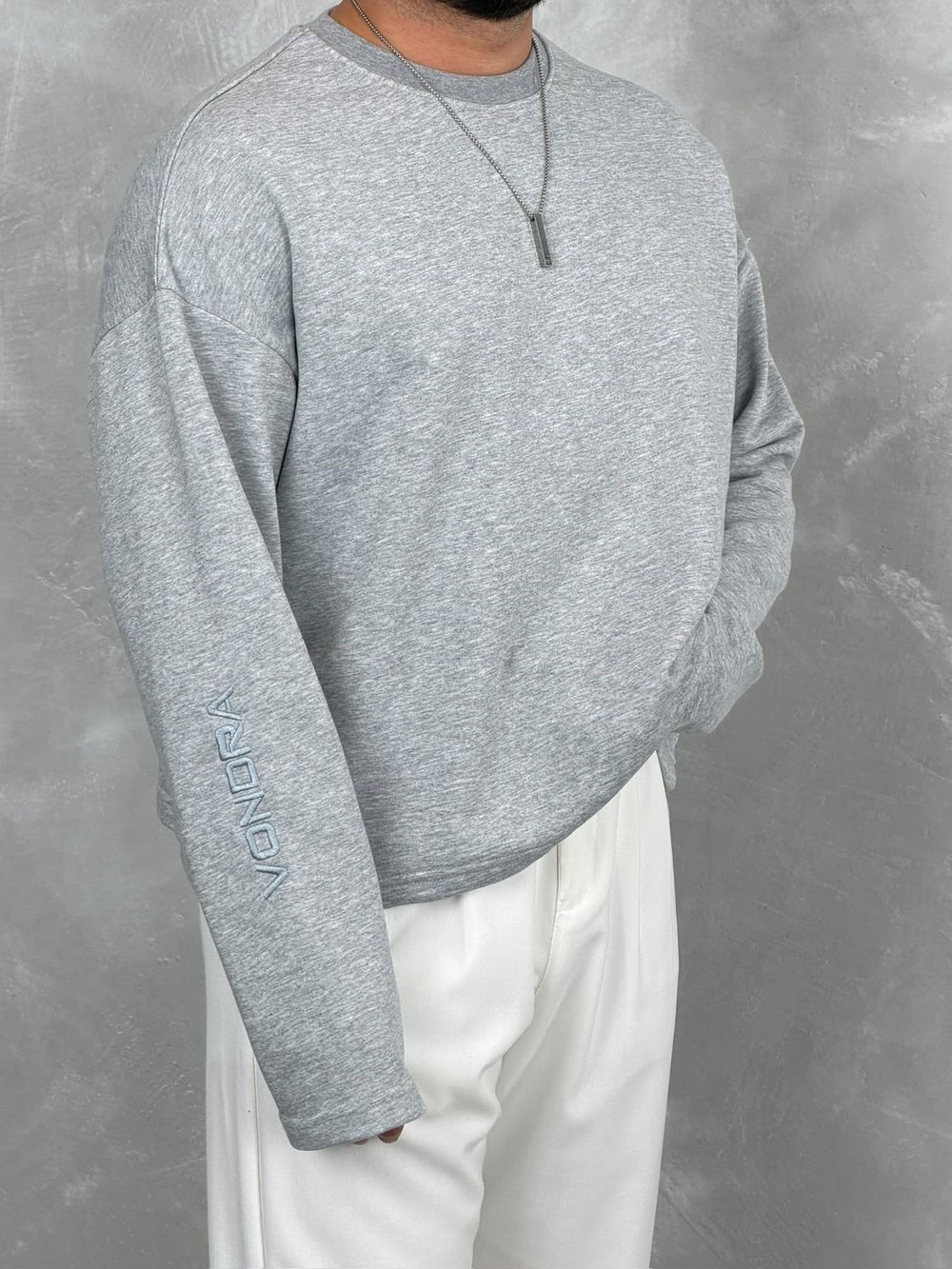 VONDRA NAKIL BASİC SWEATSHİRT GRİ