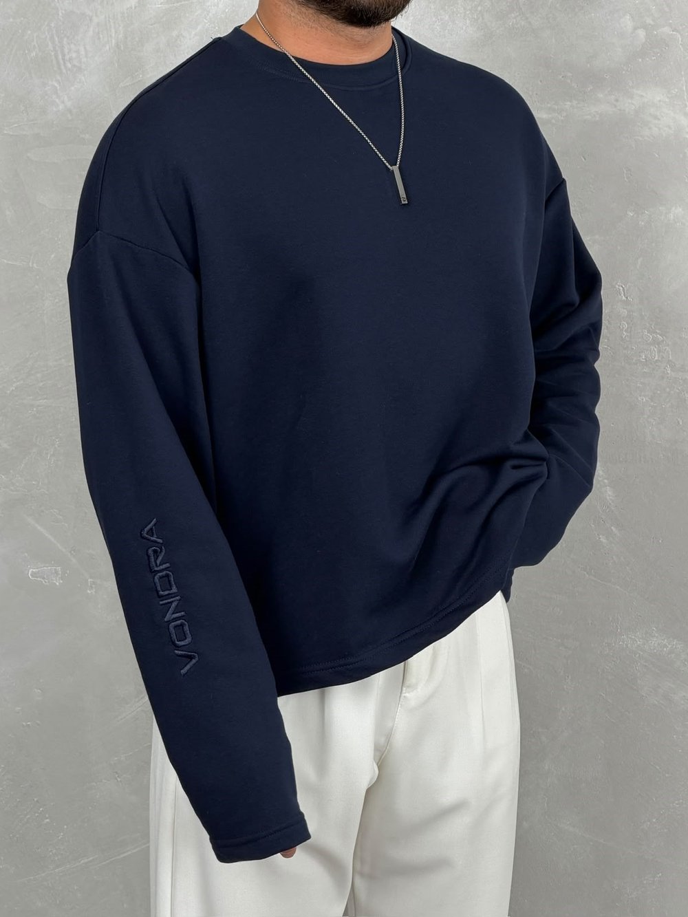 VONDRA NAKIL BASİC SWEATSHİRT LACİVERT