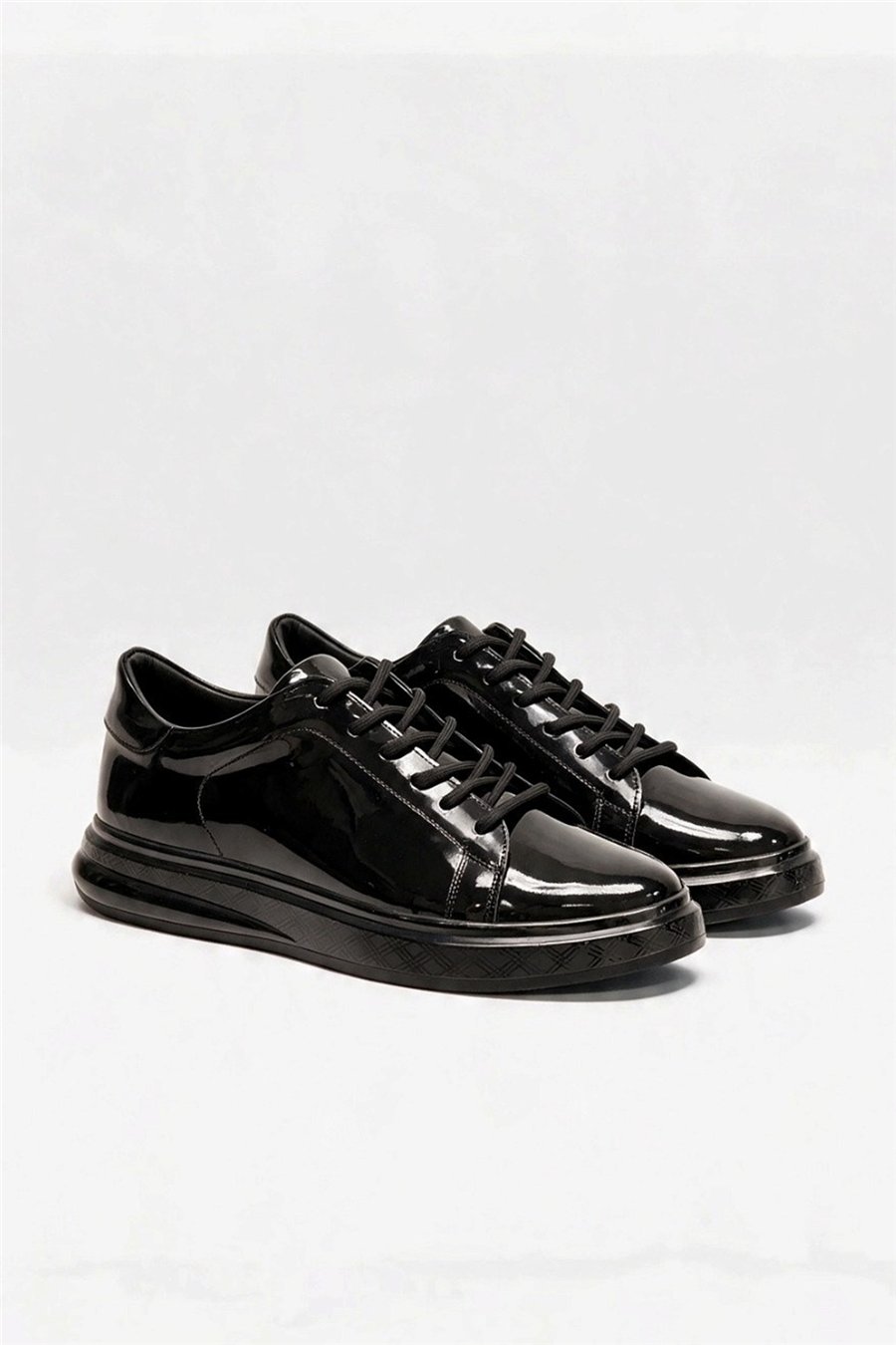 Erkek Hakiki Deri Siyah Rugan Bağcıklı Sneaker – Zesco Alejo