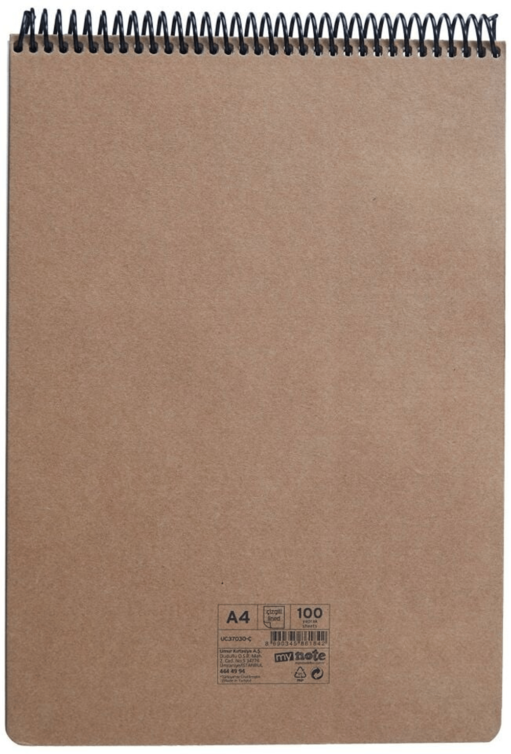 A4 Kraft Çizgili Bloknot