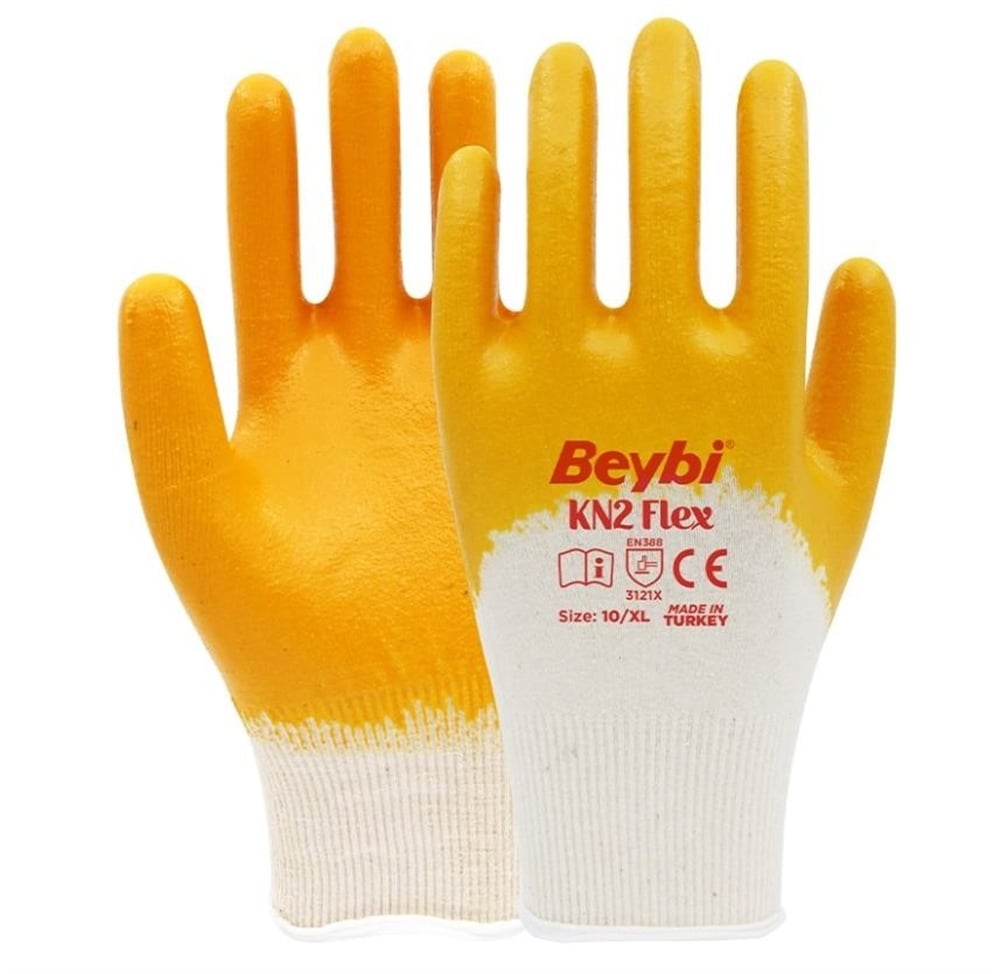 Beybi İşçi Eldiveni Kn2 Flex Sarı No:10