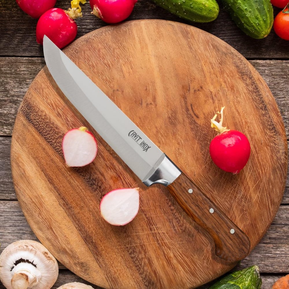 Cavitİnox Kasap Bıçağı Beyaz Bilezikli No:0