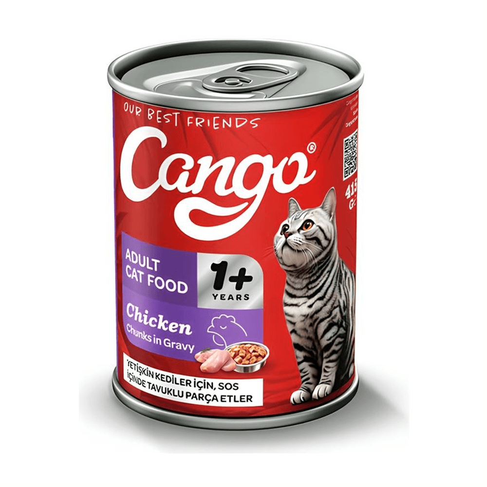 Cango Tavuklu Yetişkin Kedi Konserve Mama 415 Gr