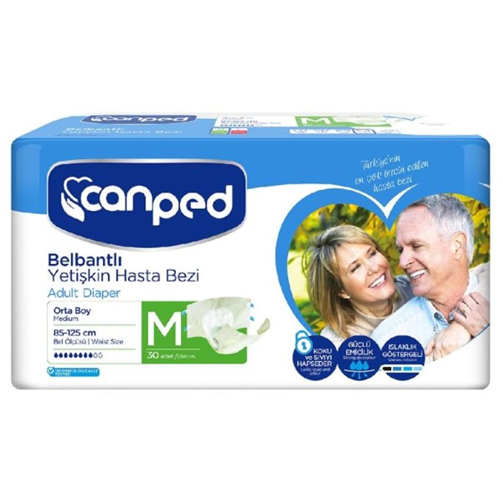 Canped Yetişkin Hasta Bezi Orta 30lu M