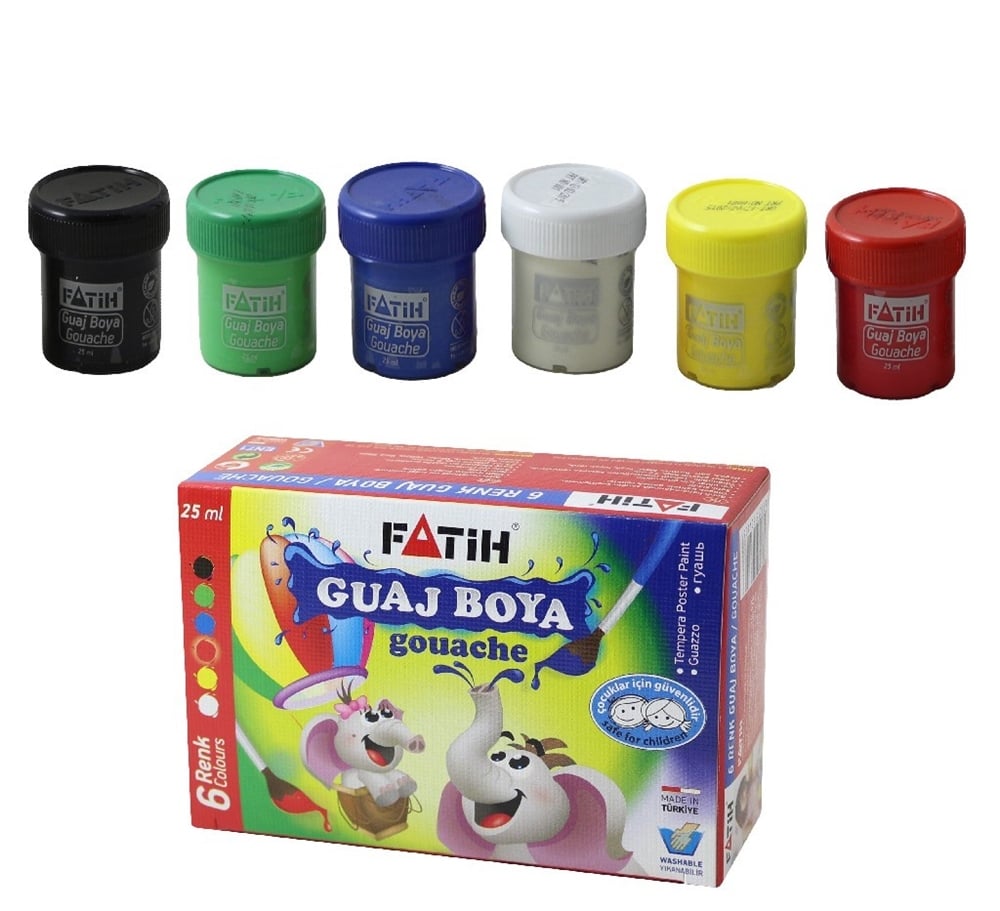 Fatih 6 Renk Guaj Boya