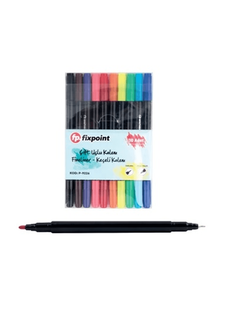 Fixpoint Fineliner Çift Uçlu 10lu P-9226