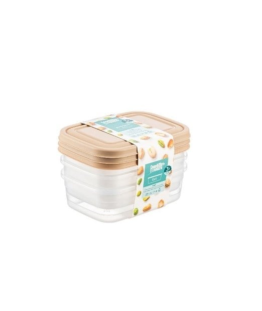 Freshlife Classy Dikdörtgen Saklama 3 Lü 0,6 Lt D-492