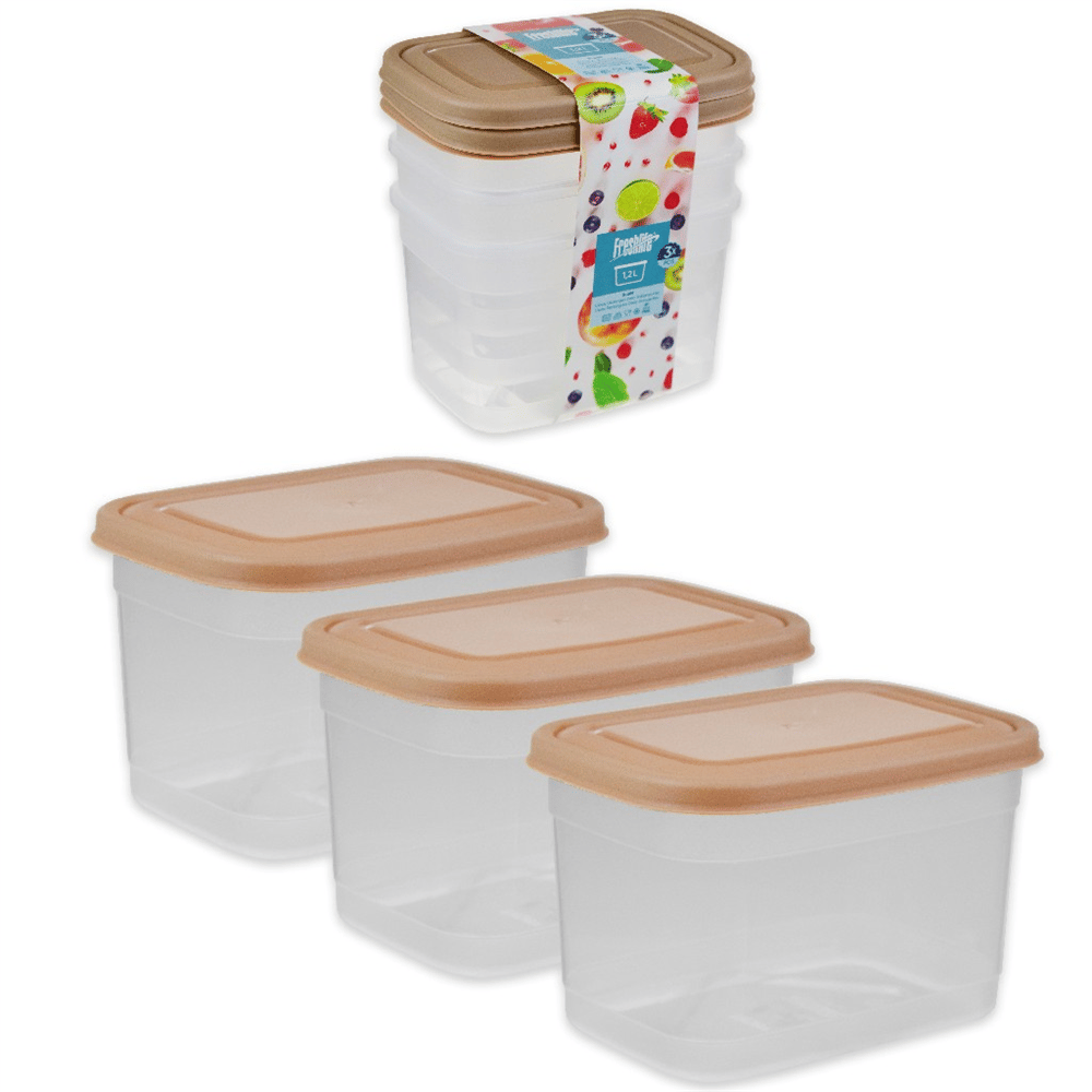 Freshlife Classy Dikdörtgen Saklama 3 Lü 1,2 Lt D-499