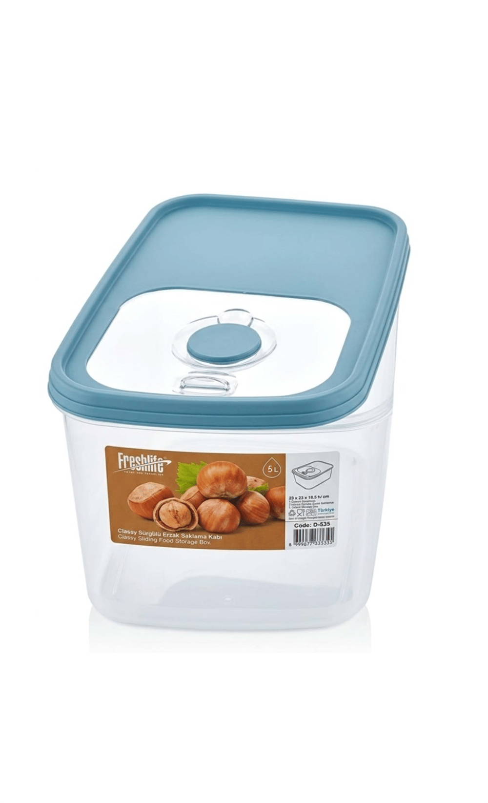 Freshlife Classy Sürgülü Erzak Kabı 5 Lt D-534