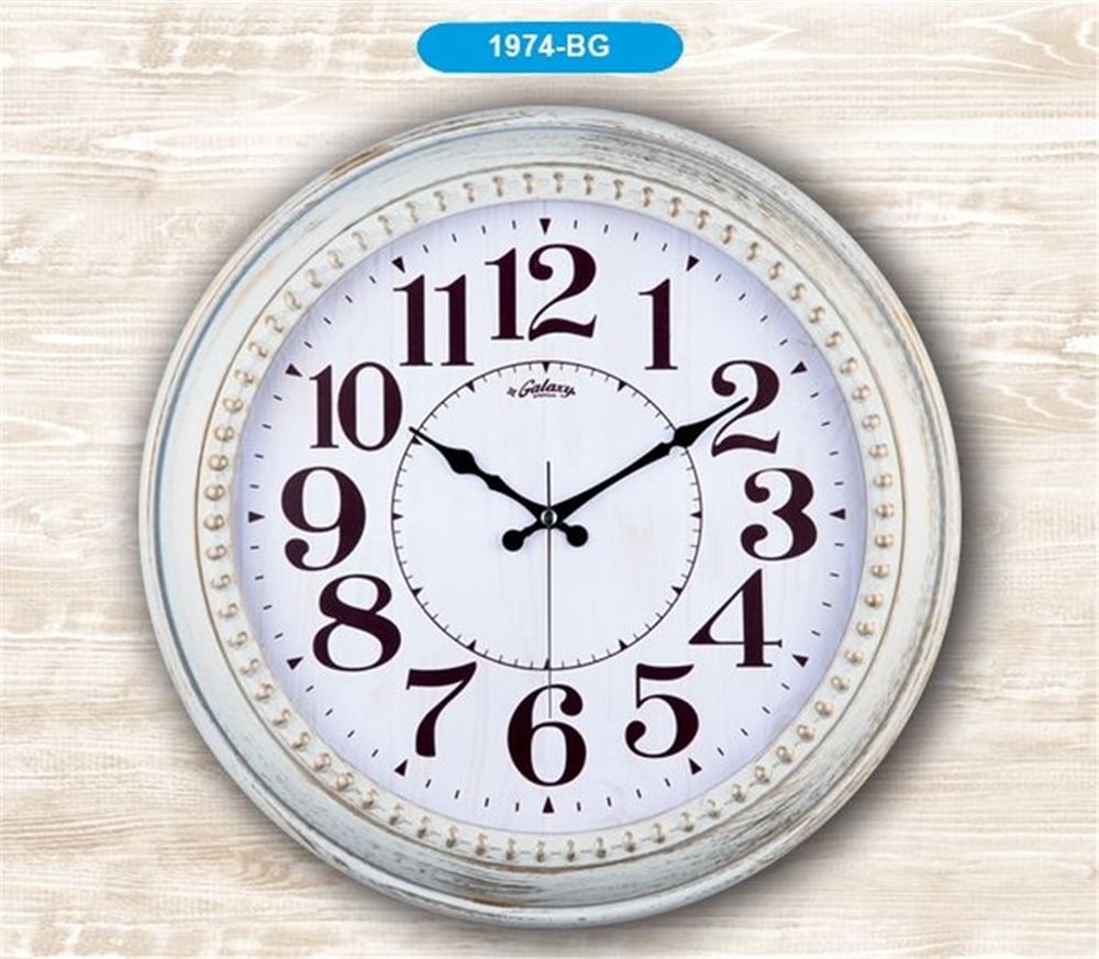 Galaxy Duvar Saati Premium Beyaz 1974-Bg