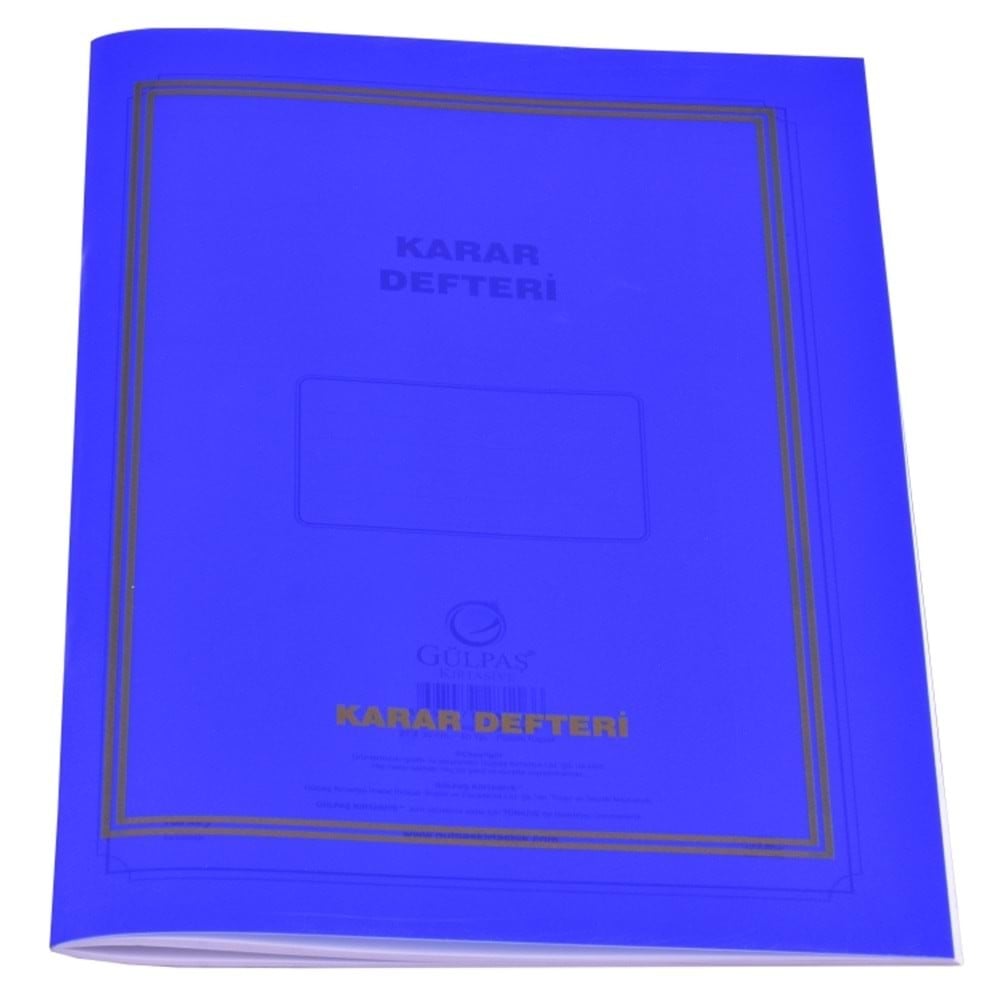 Gülpaş Karar Defteri Plastik Kapak 40 Yaprak 21x30 116
