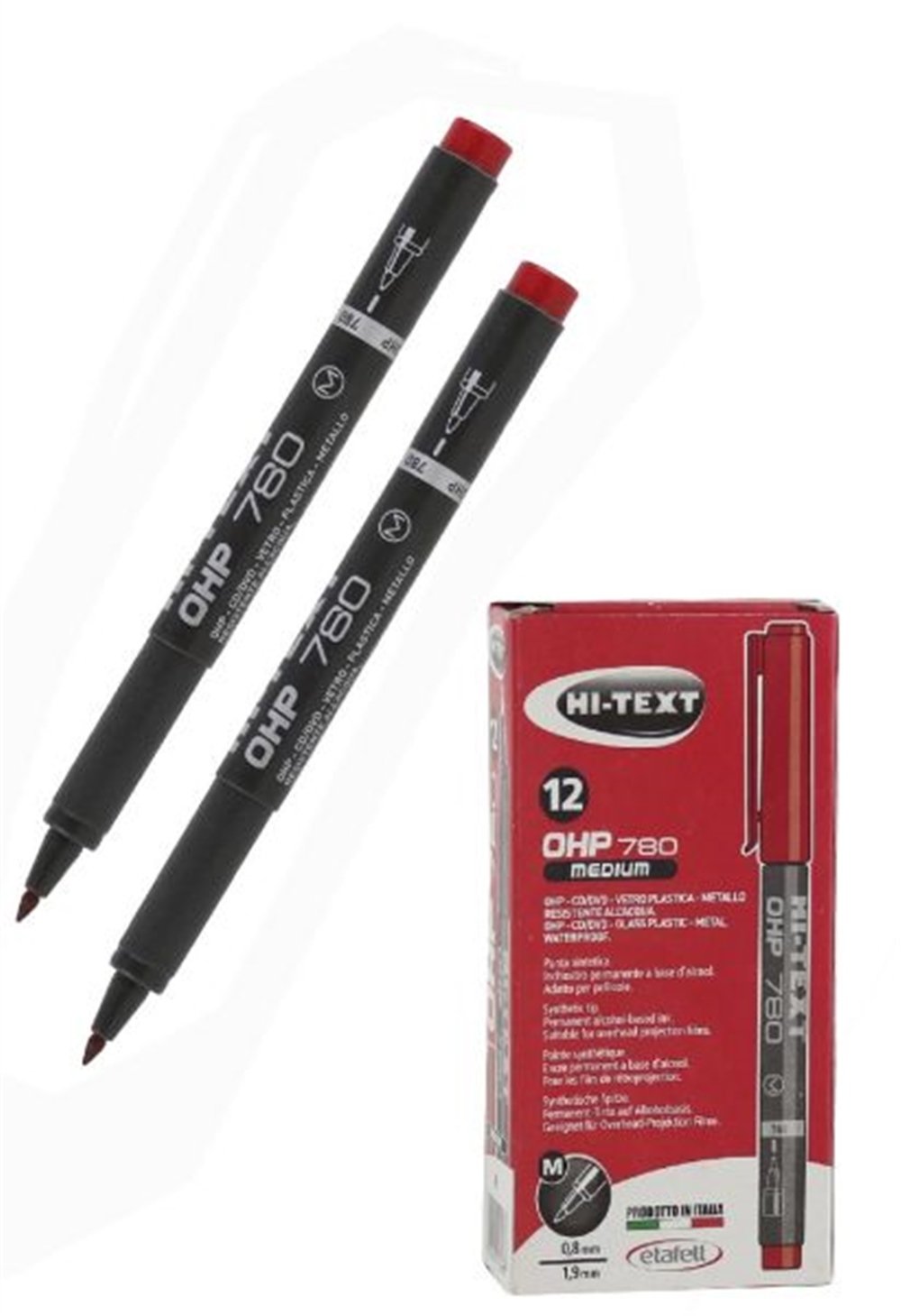 Hi-Text Asetat Kalemi M Kırmızı 780MK