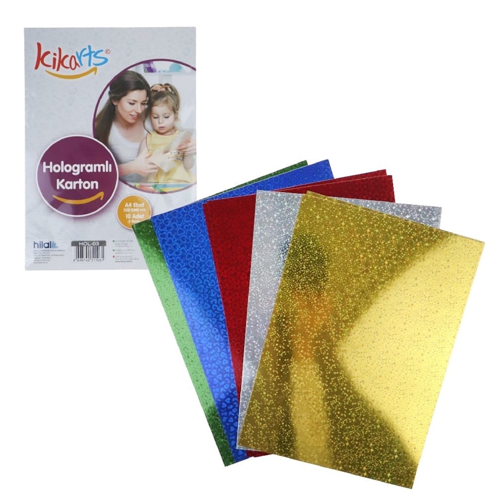 Kika Hologramlı Karton 230gr A4 10lu