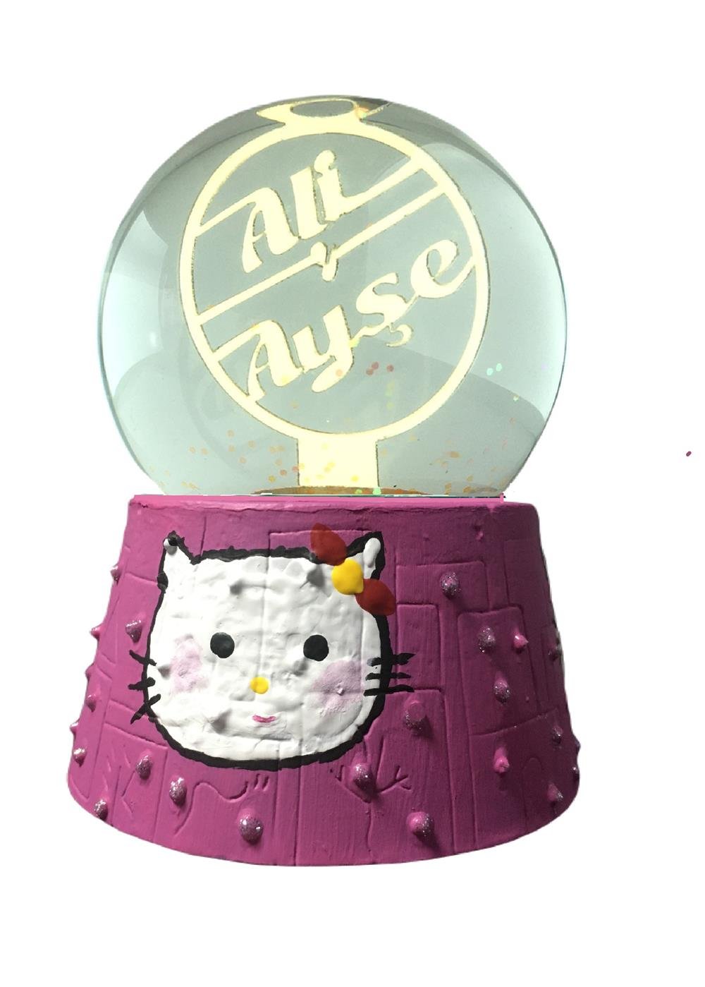 Kişiye Özel Kar Küresi Kedi Konsept