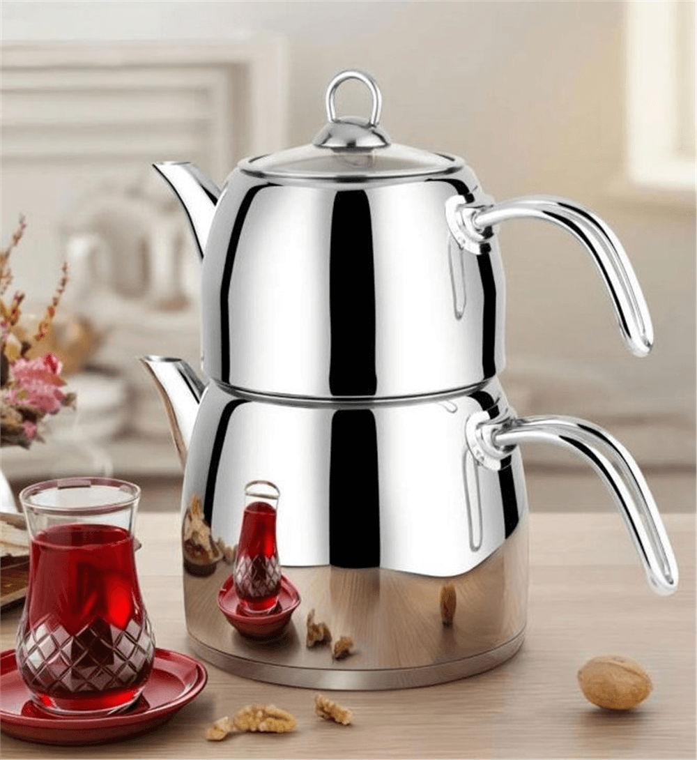 Lines Yıldız Çelik Çaydanlık Mega Boy Metal Kulp L-3084