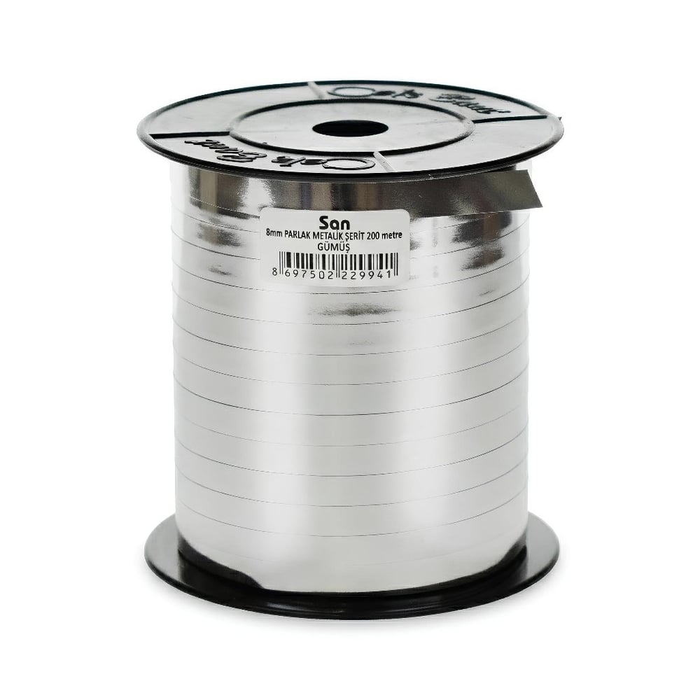 METALİK RAFYA 8MM*200MT GÜMÜŞ