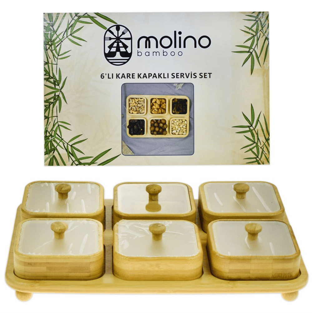 Molino Kare Kapaklı Servis Seti 6 Lı Mln-30450