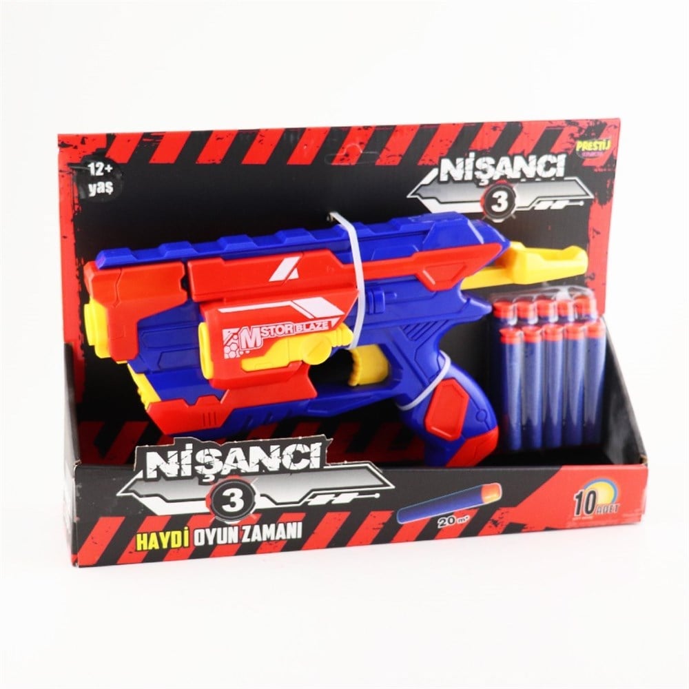Nişancı 3 Sünger Dart Atan Silah