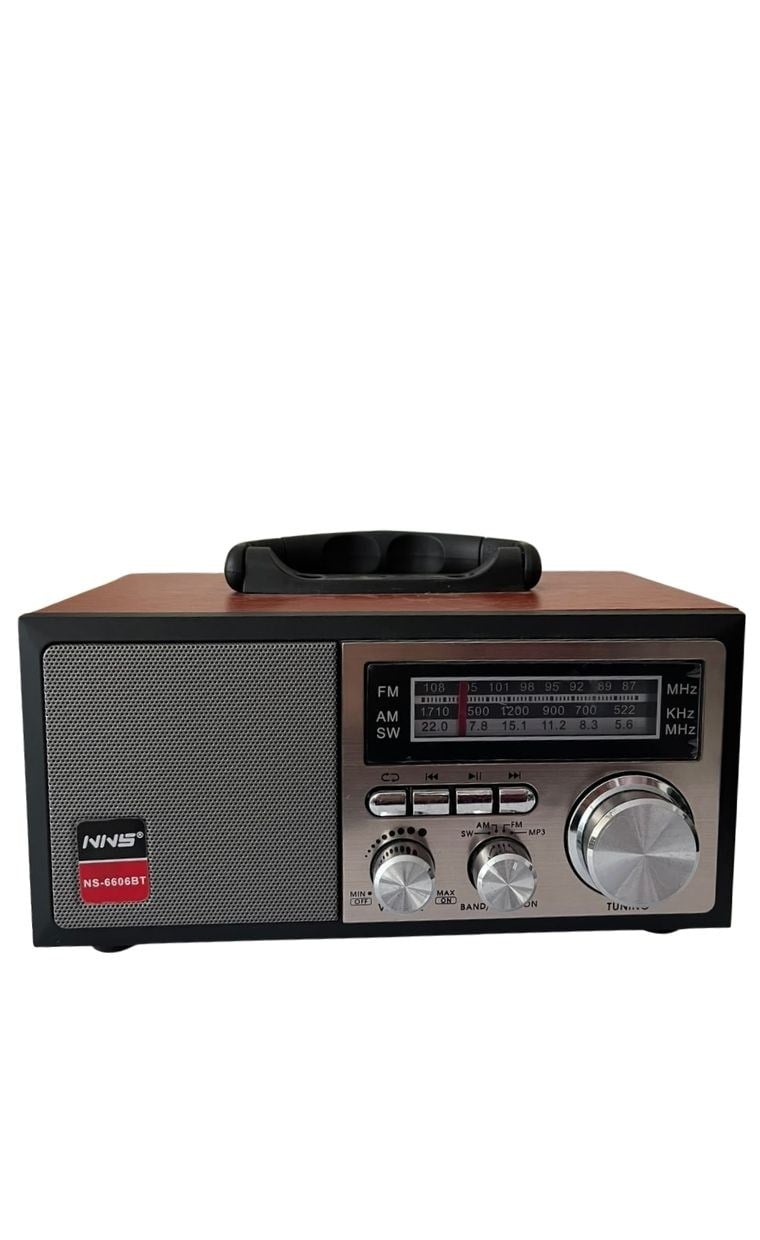 NNS NS-660BT Bluetooth Destekli Ahşap Görünümlü AM FM SW Taşınabilir Radyo