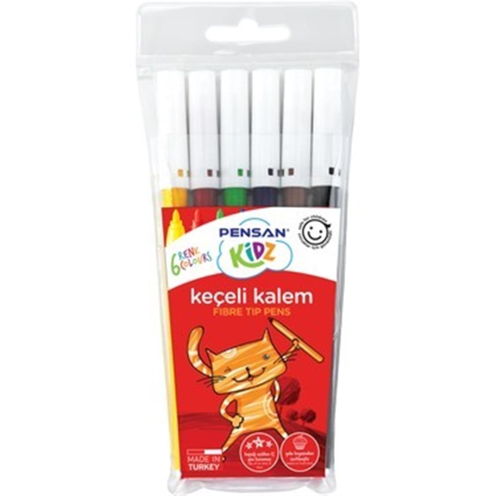 Pensan Kidz Keçeli Boya Kalemi 6 Renk