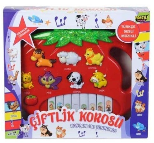 Prestij Kutulu Pilli Çiftlik Korosu Çocuk Piyano Oyuncak Fab.Pr-21