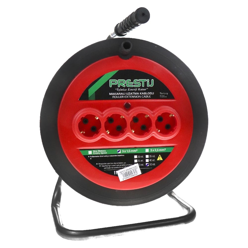 Prestıj Makaralı Kablo 3*1,5 Mm 50 Mt Pr31550