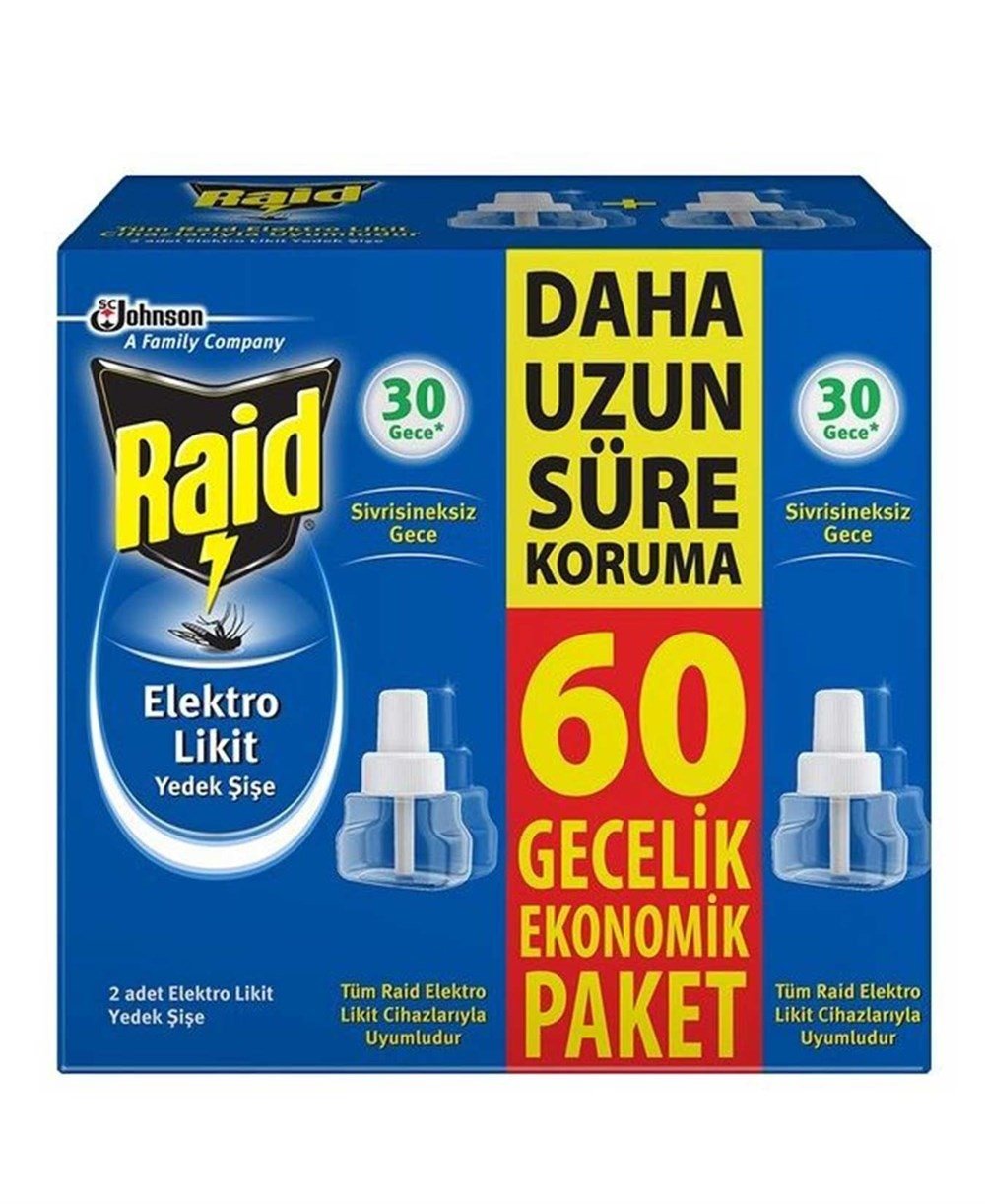 Raid Elektro Likit 2 Yedek 60 Gece Ekonomik Paket
