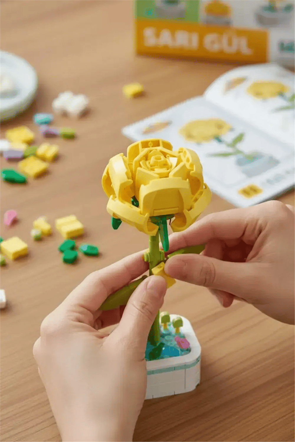 Sarı Gül Çiçek Lego