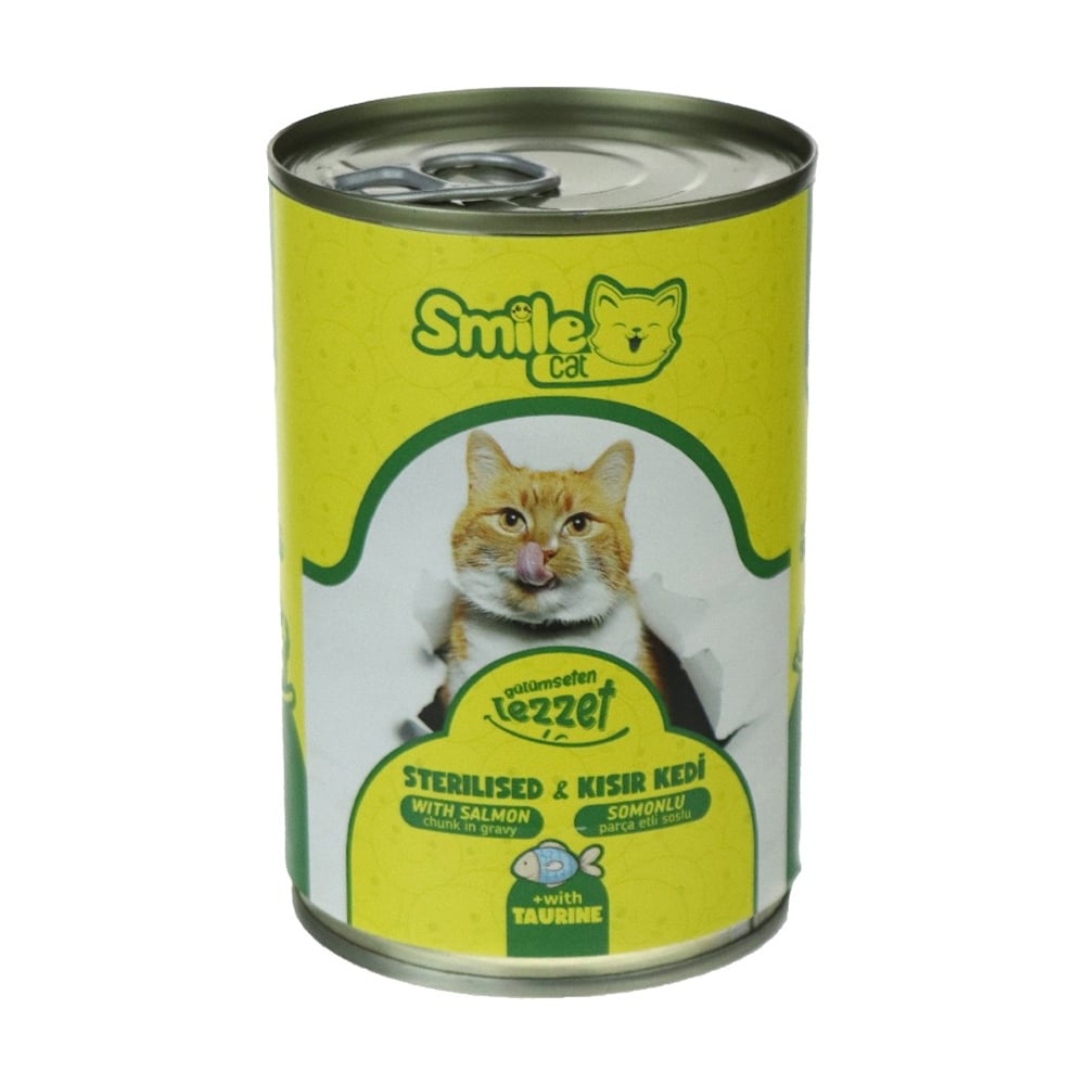 Smile Kedi Mama Kısır Kedi Konserve 400gr Somonlu