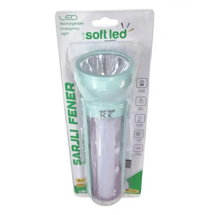 Softled Şarjlı El Feneri+Yol Aydınlatma Büyük K-0965