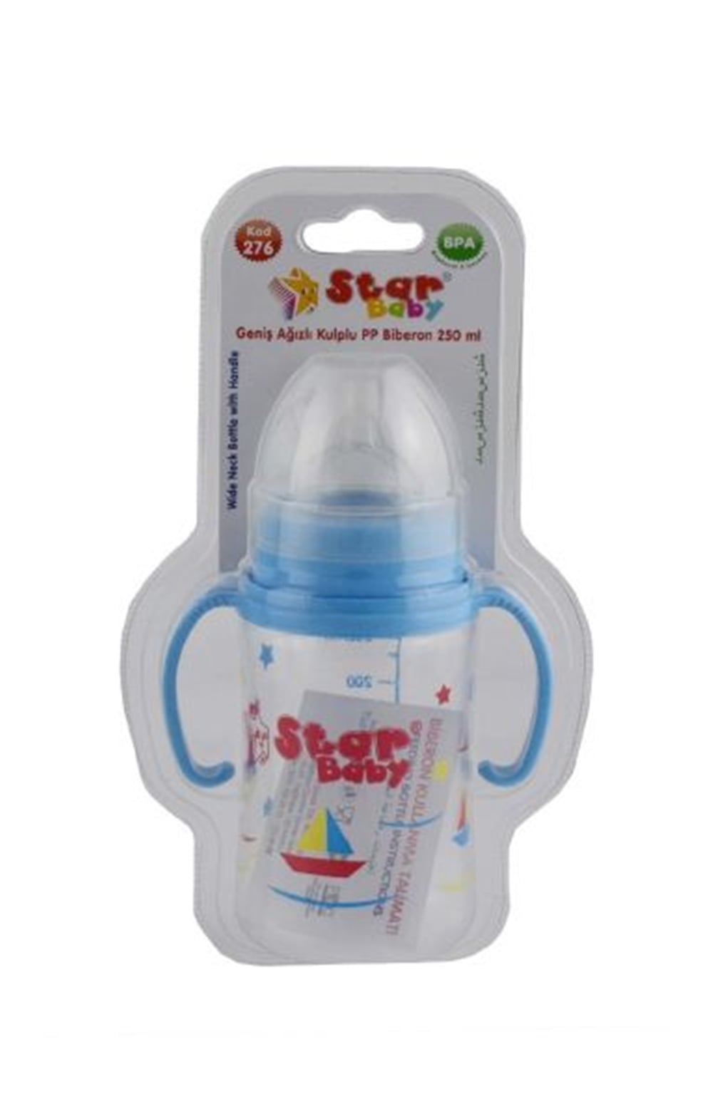 Star Baby 250cc Geniş Ağızlı Biberon Kod:276