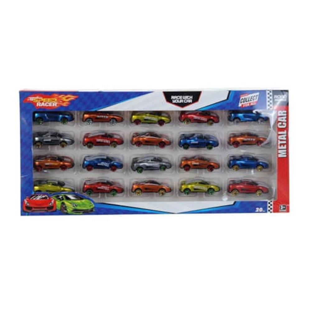 Toysan Speed Racer 20'li Oyuncak Metal Araba Seti