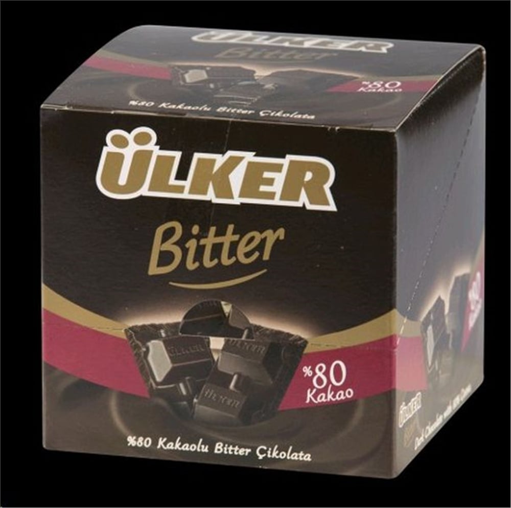 Ülker Kare Çikolata %80 Bitter 60 Gr