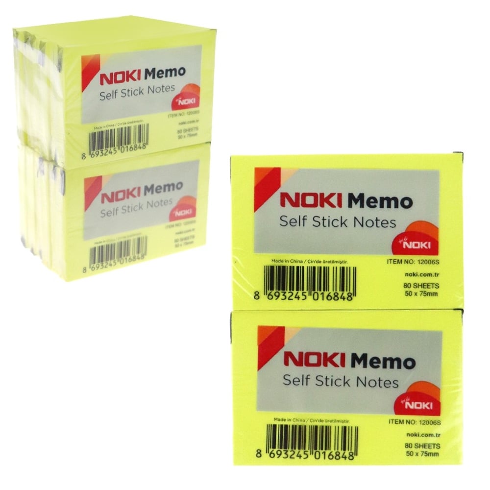 Yapışkanlı Not Kağıdı Limon Sarısı 50x76