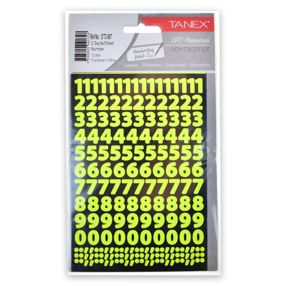 10 Mm Rakam Etiketi