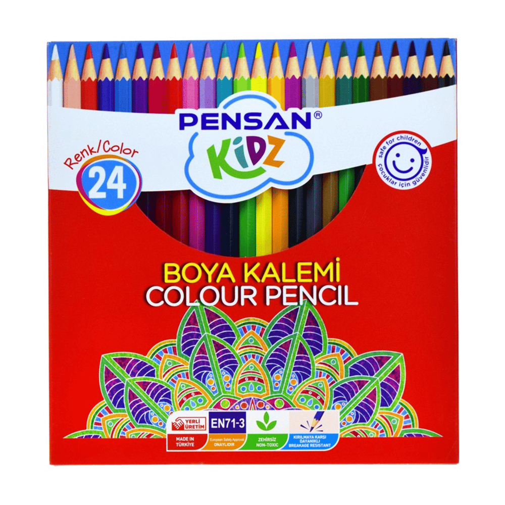 24 Renk Boya Kalemi