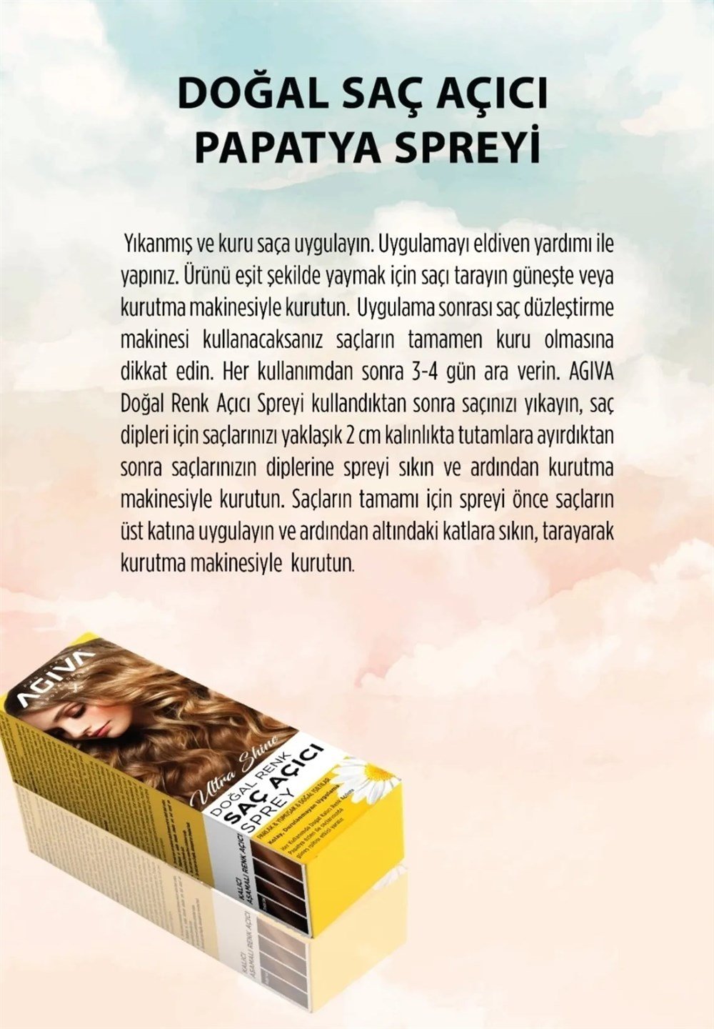 Agiva Saç Açıcı Sprey 150 Ml