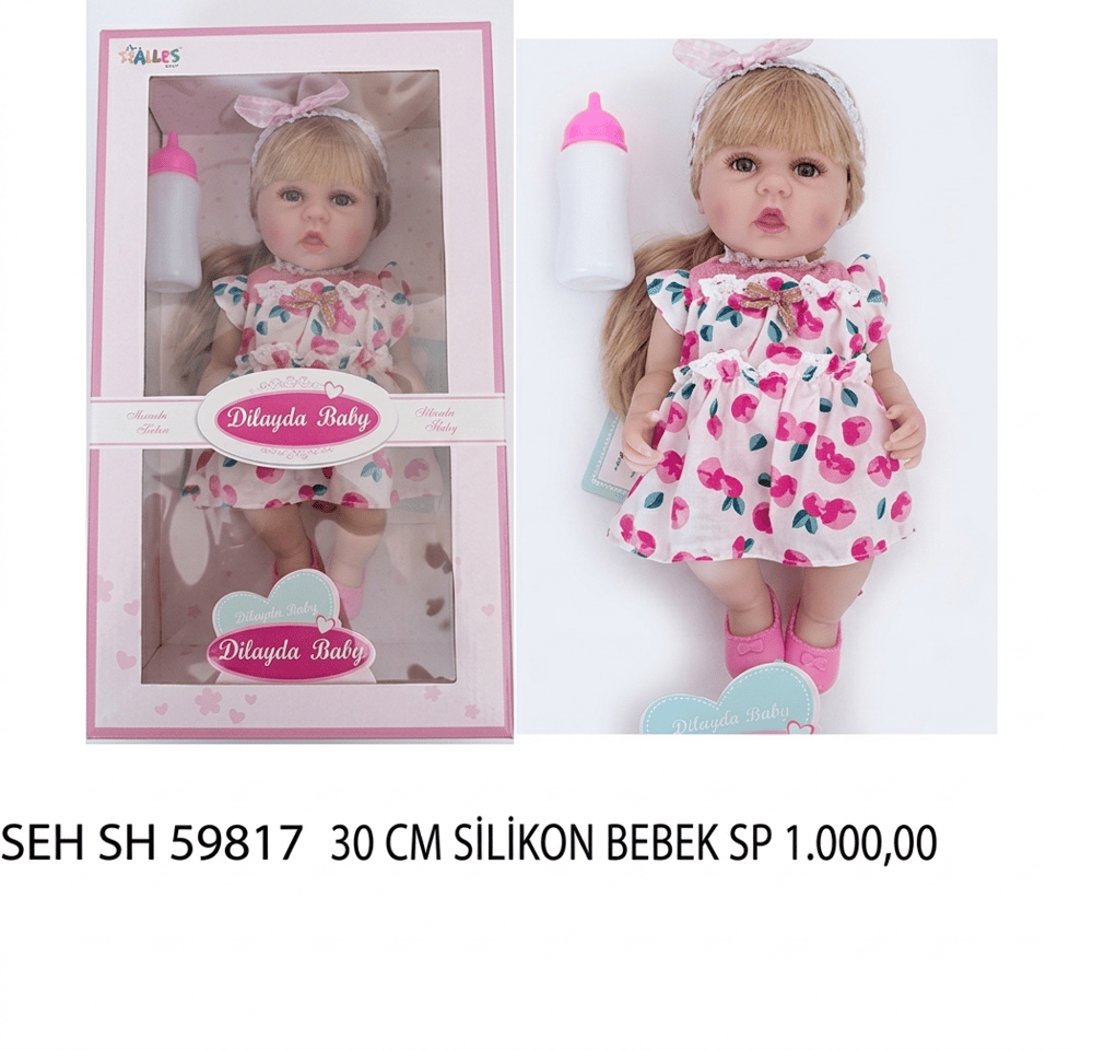 Aksesuralı Yeni Doğmuş 30 Cm Yüksek Gerçeklikte Yumuşak Oyuncak Bebek Sh59818