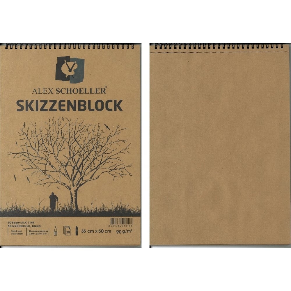 Alex Schoeller Kraft Blok Spiralli 35x50 125gr. 15 Yaprak