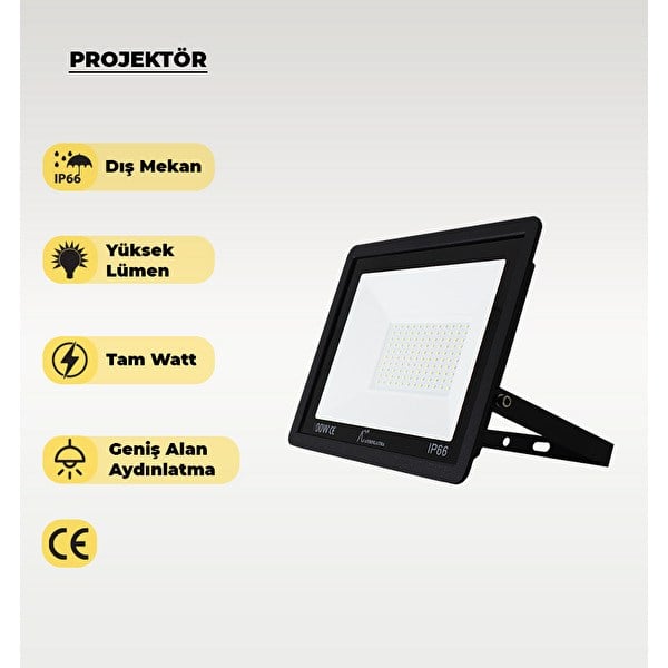 ATC 200W LED Aydınlatma Projektörü