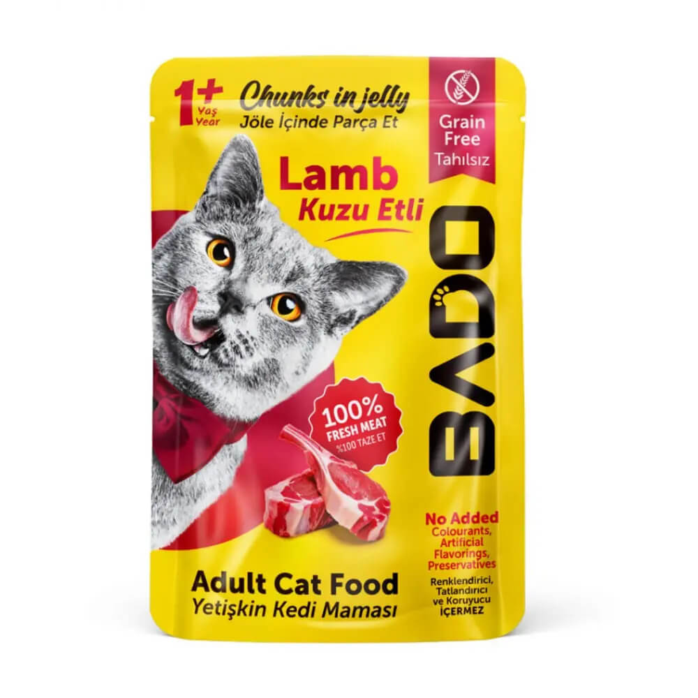 Bado Gurme Yaş Ytş Kedi Maması Kuzu Etli 85 Gr