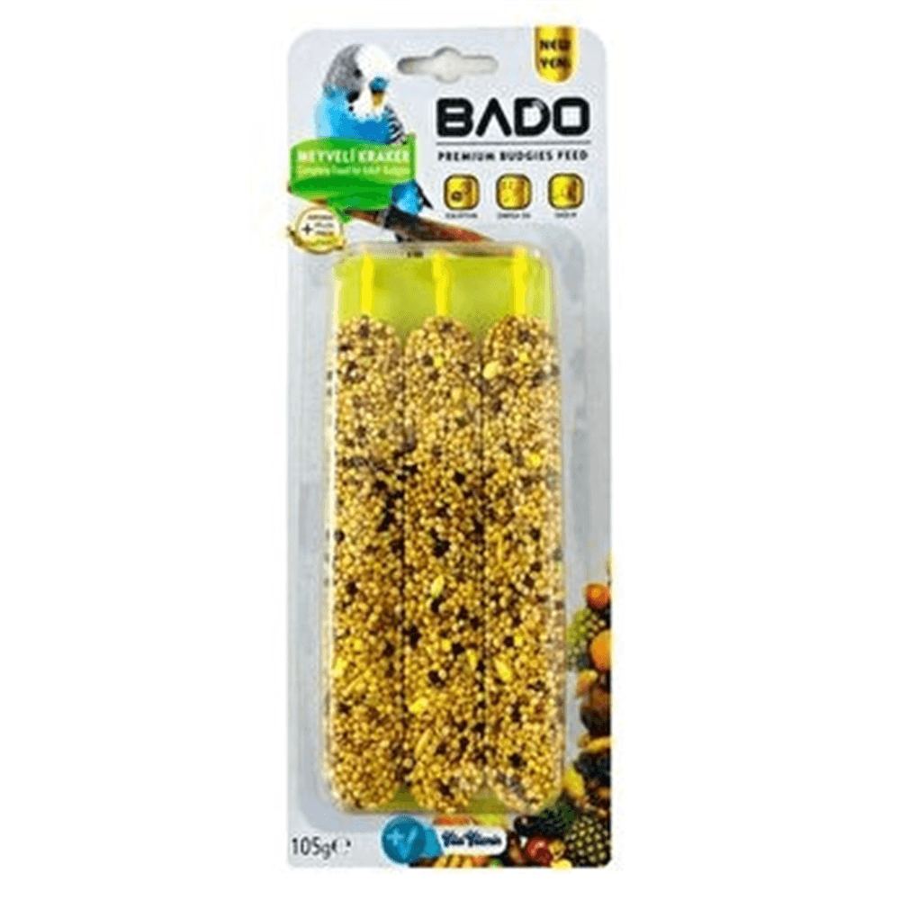 Bado Muhabbet Kuş Kraker Meyveli 3 Lü 105 Gr