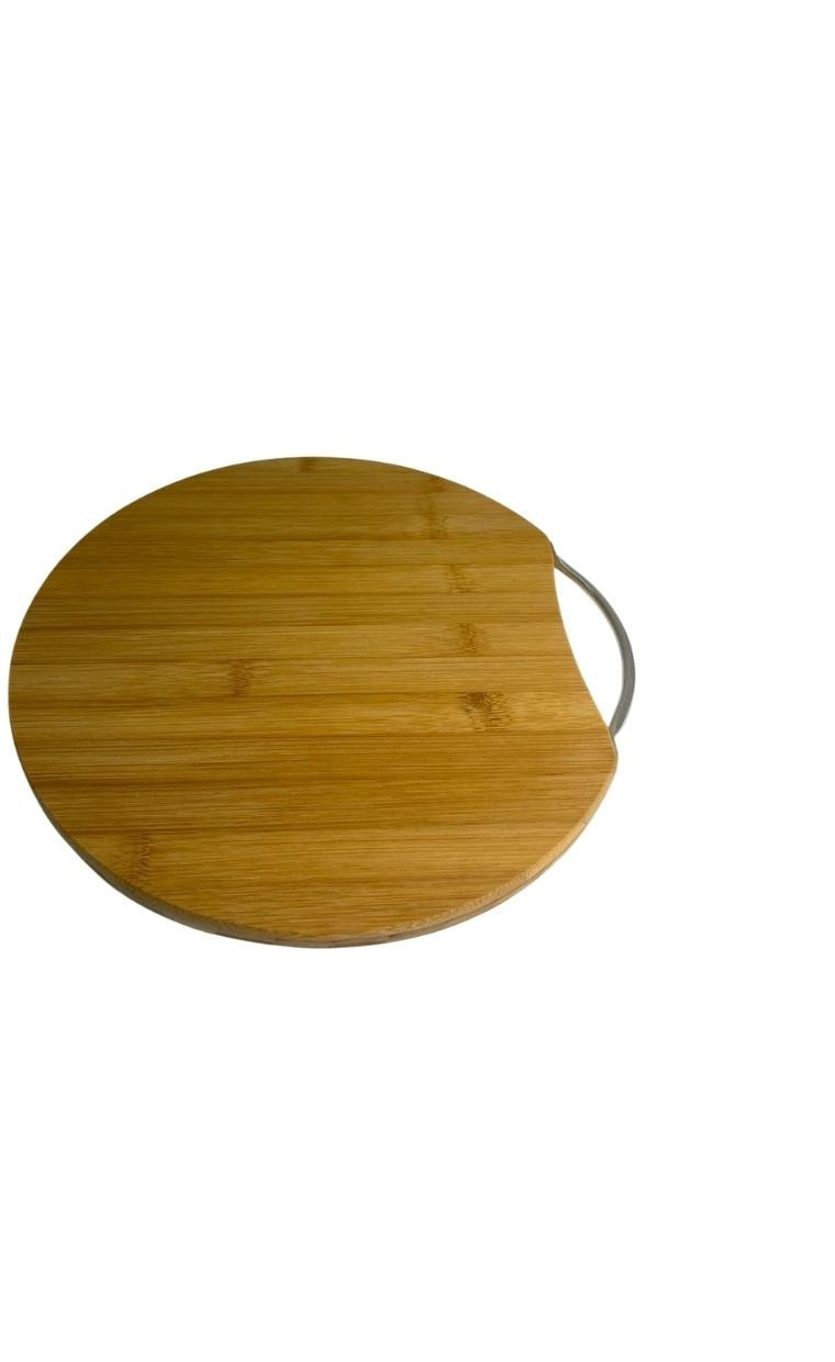 Balsa Bambu Yuvarlak Kesme Tahtası 28*28 Cm Bek-202