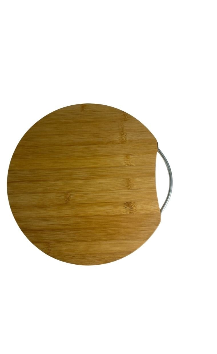 Balsa Bambu Yuvarlak Kesme Tahtası 28*28 Cm Bek-202