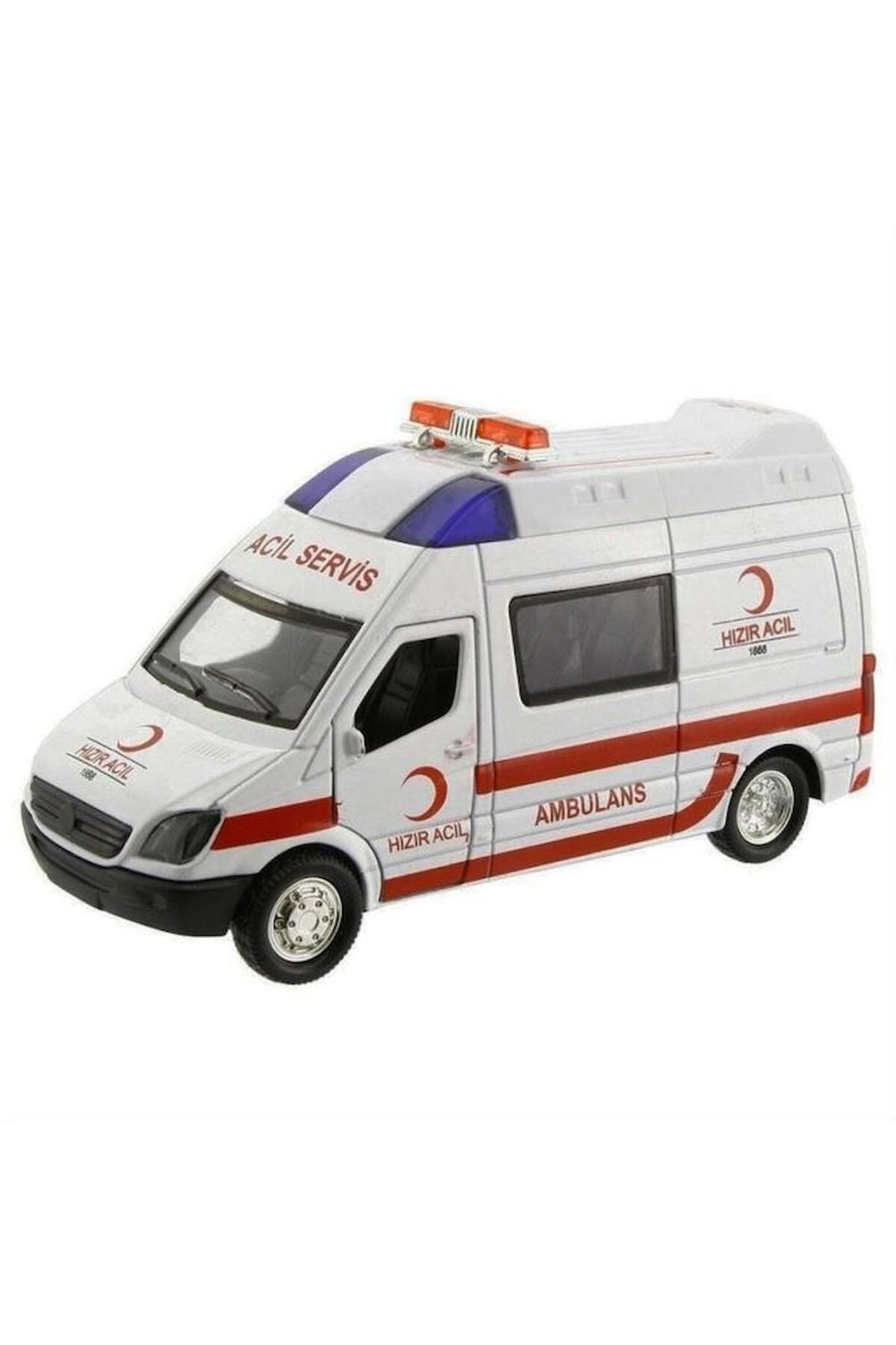 Brlk Metal Çekbırak Işıklı Oyuncak Ambülans Fy5058sa
